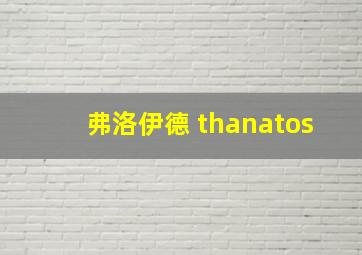 弗洛伊德 thanatos